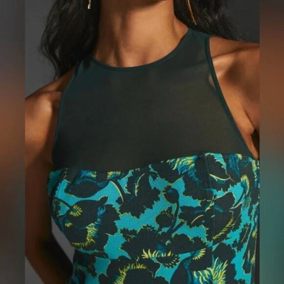 Anthropologie Maeve NWT Mesh Halter Midi Dress Size XL - Picture 3 of 11